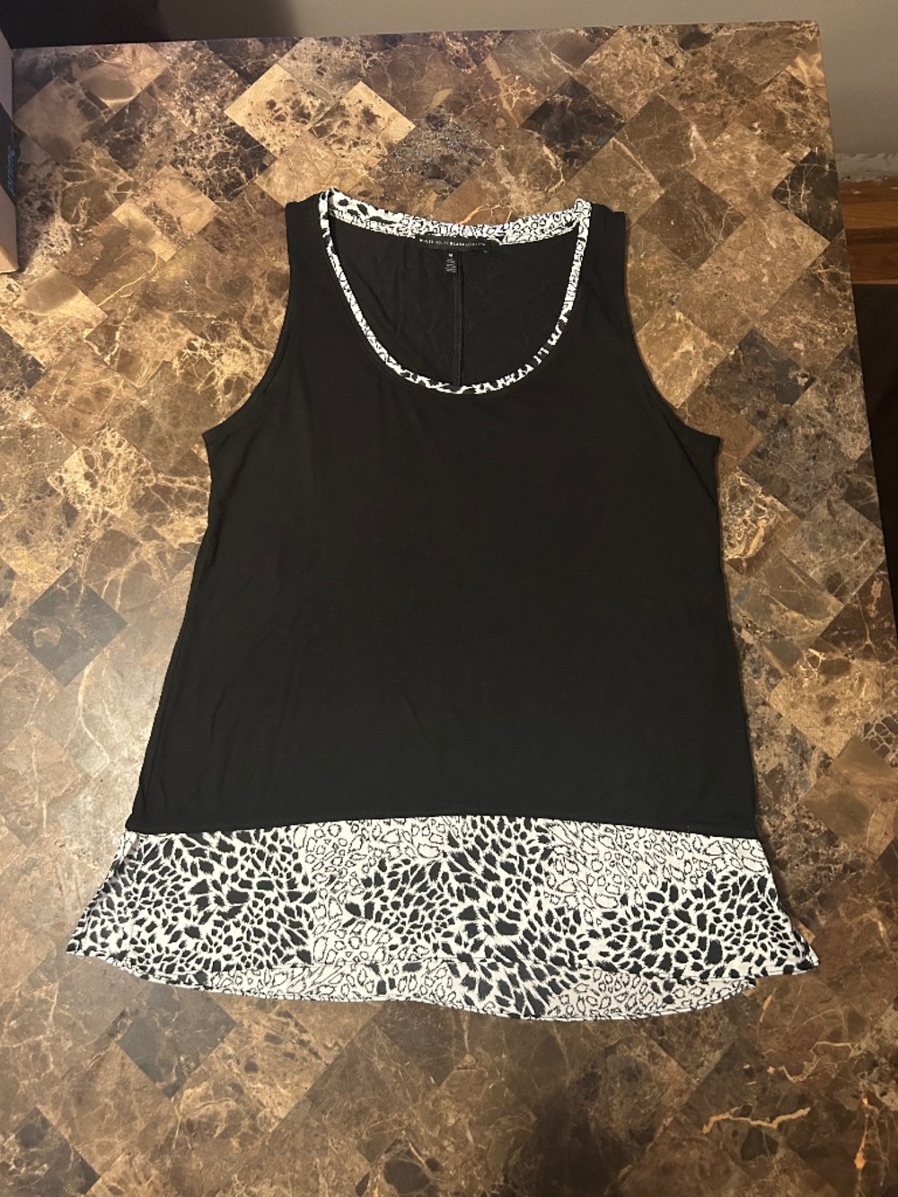 White House Black Market Animal Print Tank Top